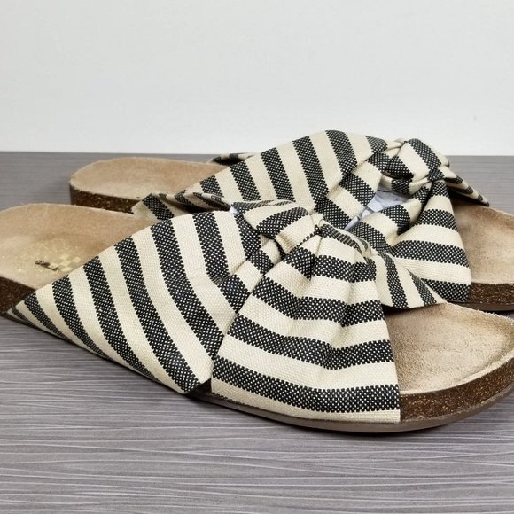 Vince Camuto Biminti Slide Sandal, Black/Natural Textile, Womens Size 11 M / 43 - Picture 3 of 10